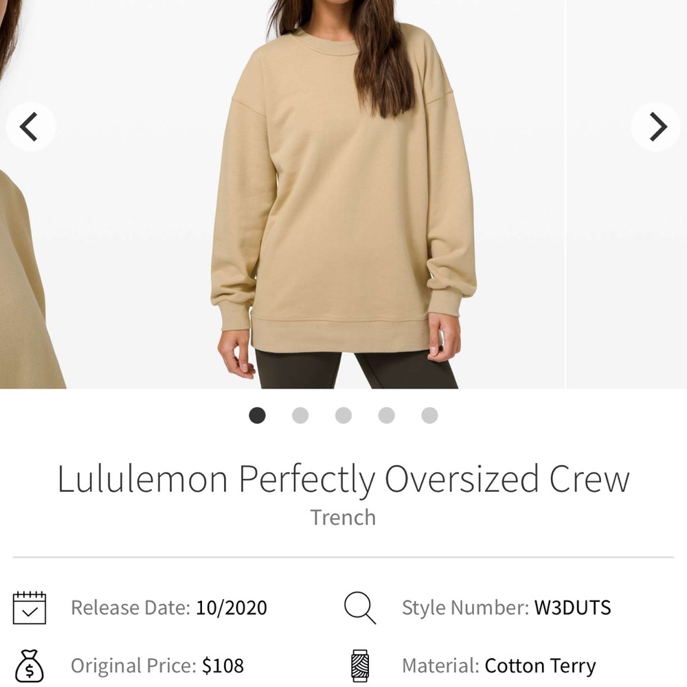 trench lululemon perfectly oversized crew